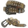 Blingbling Rhinestones Waist Belt Studded Grommet Buckle Rivets Costumes Rhinestones Heavy Duty for Jeans Pants