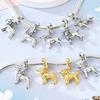 New 925 Silver Charms Beads Pendant Cat Dog Lion Tiger Girl Boy Fit Bracelet Fashion Jewelry Gift for Women