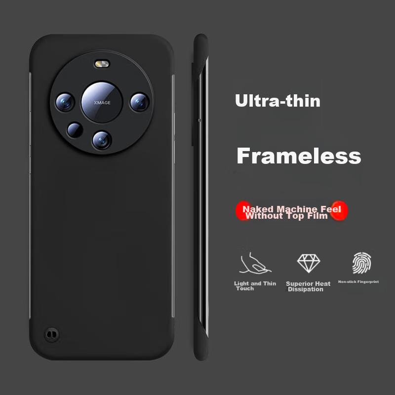 POZZO Ultra-Thin Matte Case for Huawei Mate60 Pro/Pro+, Borderless Protective Cover, Shockproof Heat Dissipation, Simple, Popular Night Sky Black
