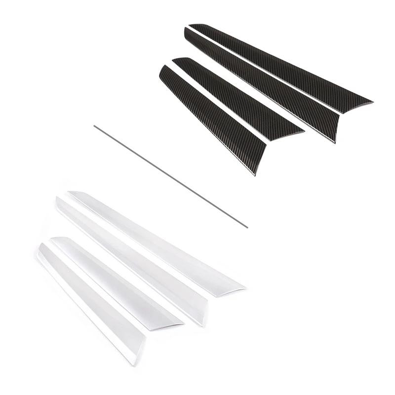 Para Mercedes Benz Clase C W204 2008 2009 2010 2011 2012 2013 ABS textura de carbono cubierta protectora de Panel de ventana de puerta Interior