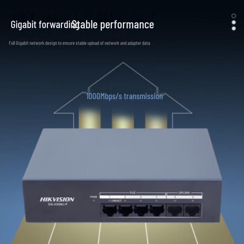 Hikvision 6-Port Gigabit PoE Switch CN Plug (adapter Included)