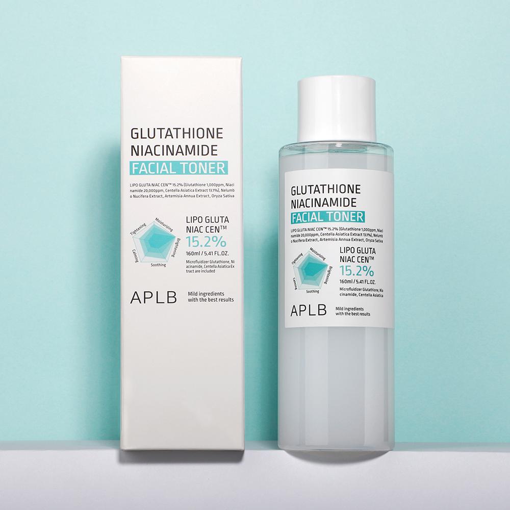 APLB Glutathione Niacinamide Facial Toner 160ml - Hydrating Brightening, Korean