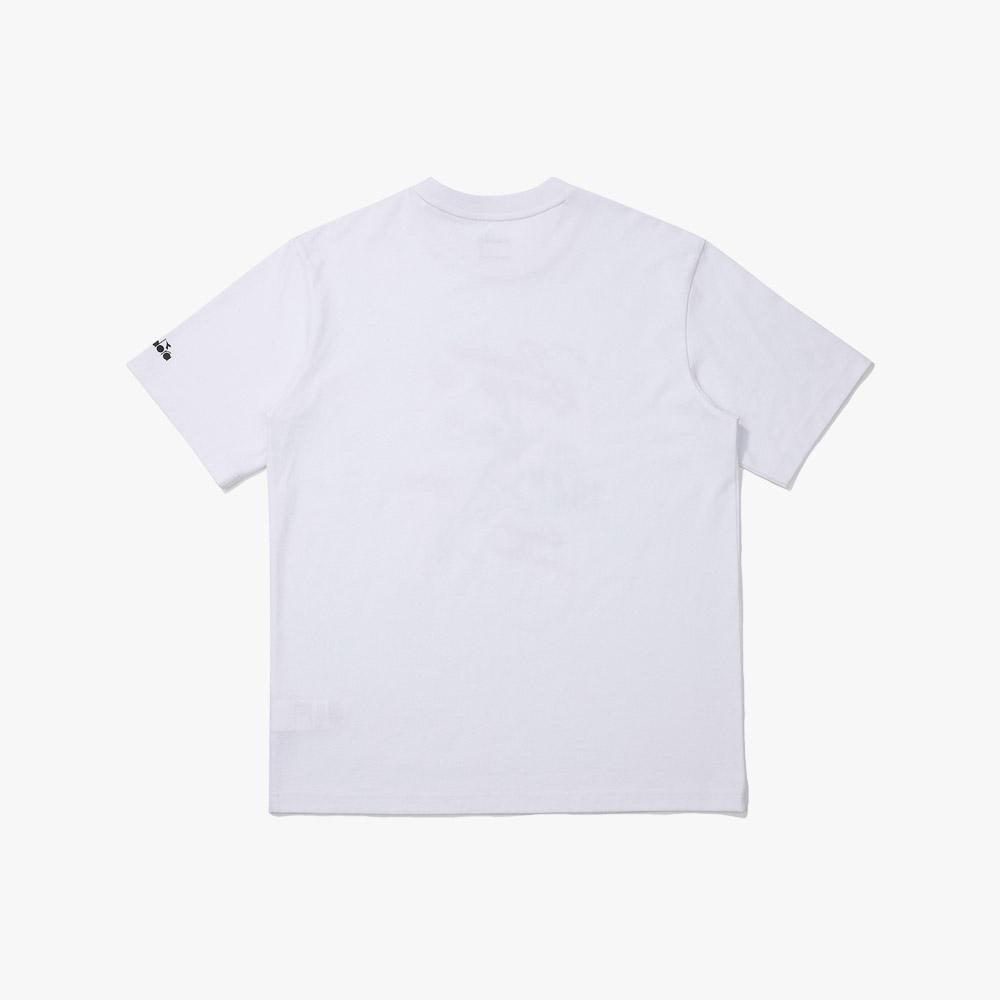 diadora Vintage Graphic Cotton-Poly Short Sleeve T-Shirt White