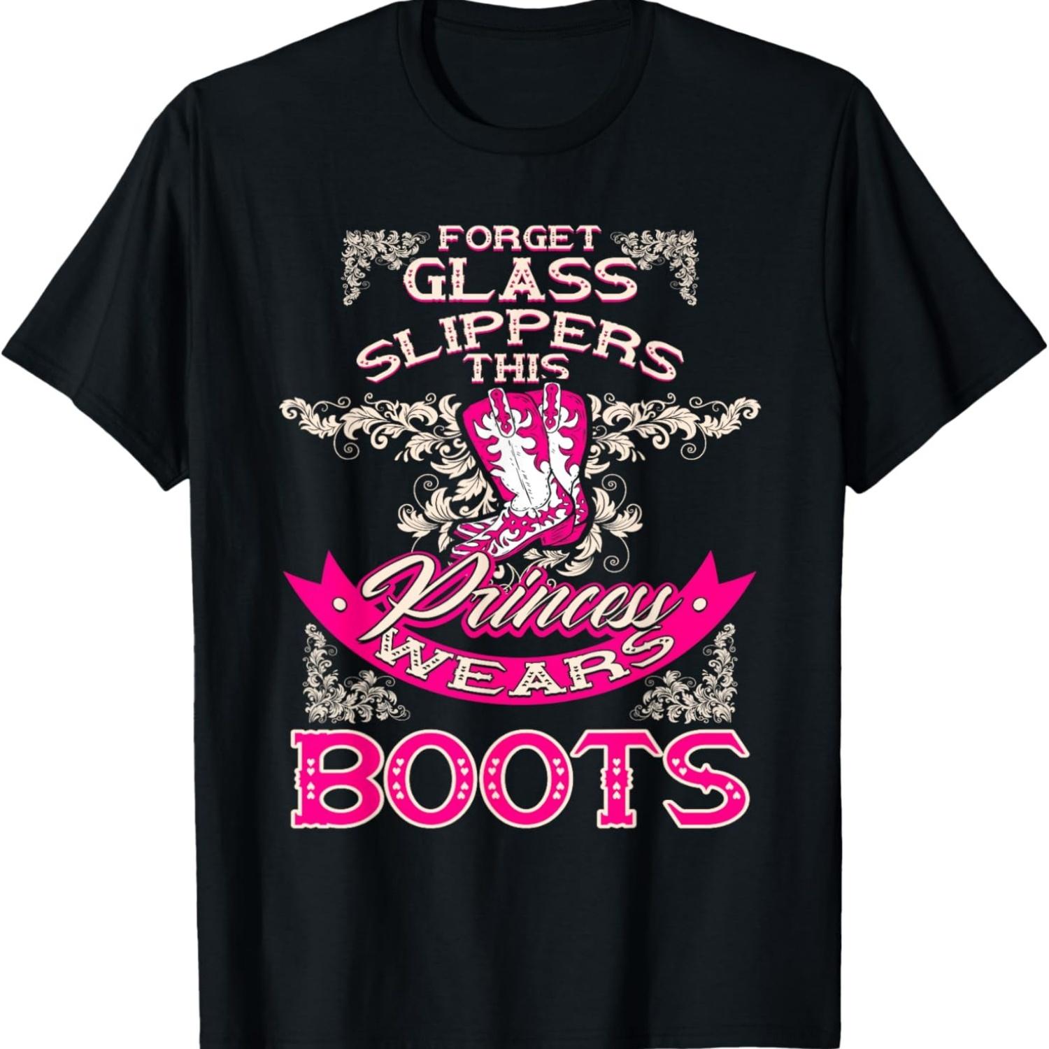 Princess Cowgirl Shirt Western Rodeo Girl Country Girls T-Shirt S чёрный