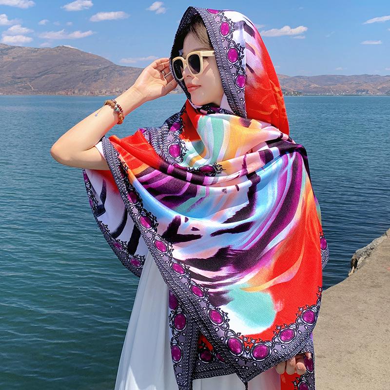 Ethnische Sonnenschutz-Reiseshawl - Yunnan, Qinghai, Tibet, Xinjiang