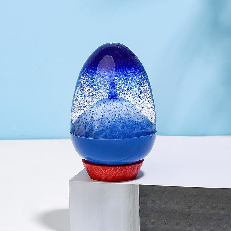 Volcanic Oil Drop Acrylic Hourglass Egg – Creative Home & Birthday Gift Ornament