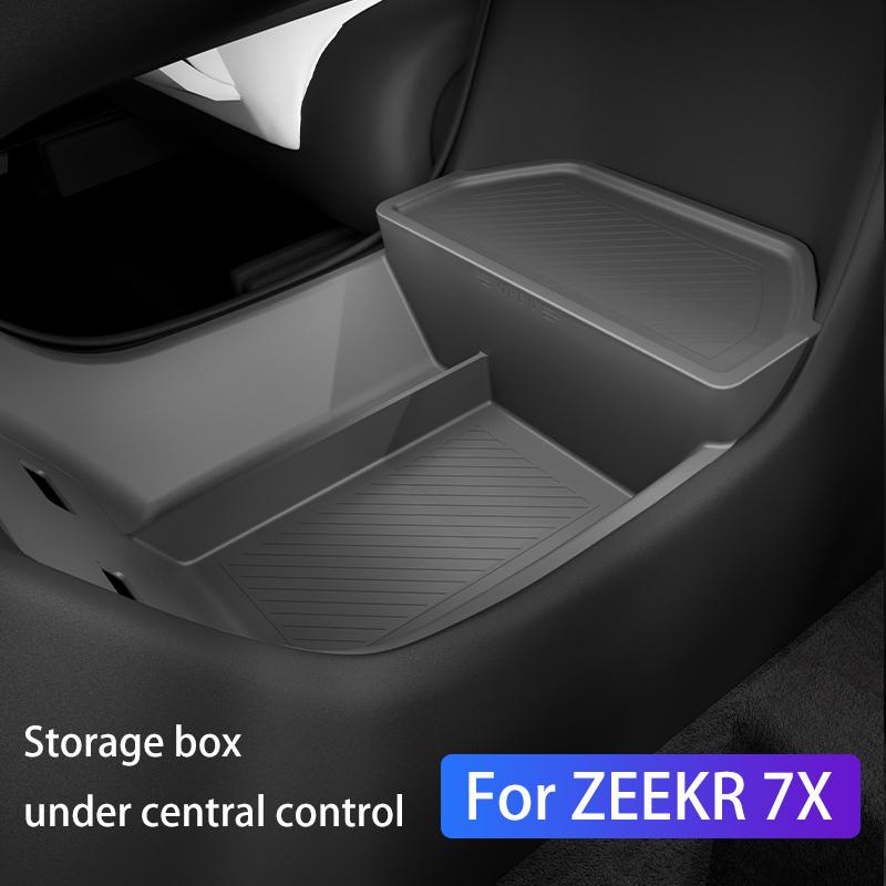 For Geely Zeekr 7X Center Console Silicone Storage Box Central Control Lower Organizer Car Interior Stowing Tidying Modification