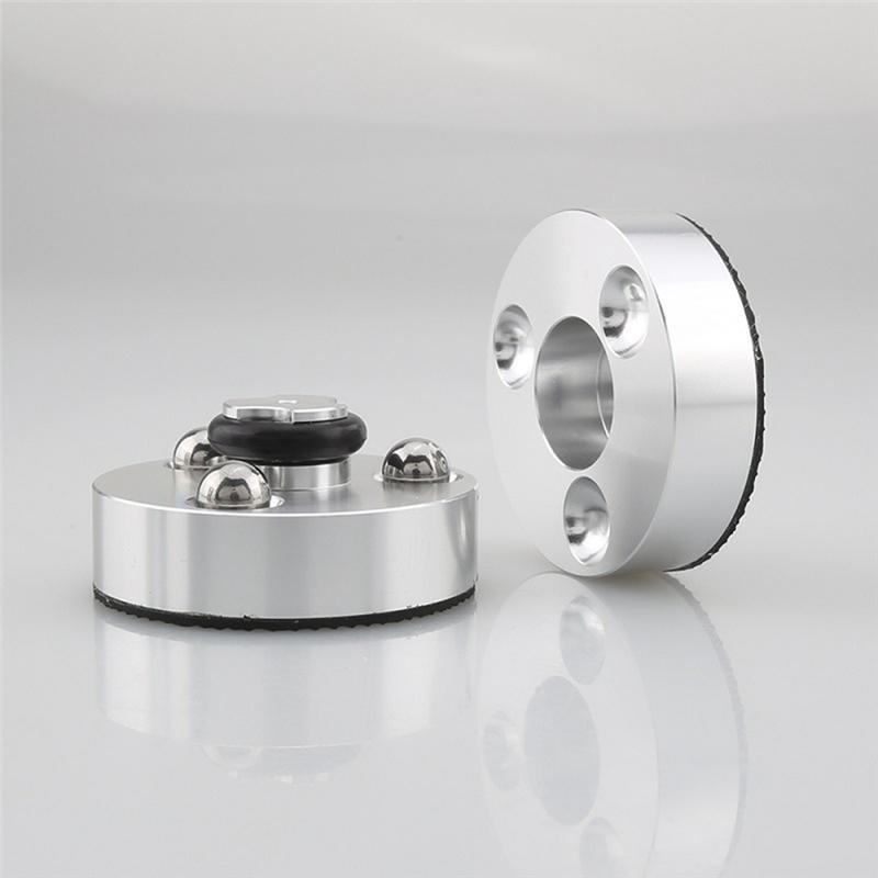 4Piece Hifi Speaker Isolation Feet Cushion Pads Aluminum Vibration Dampener 40X23mm Gold