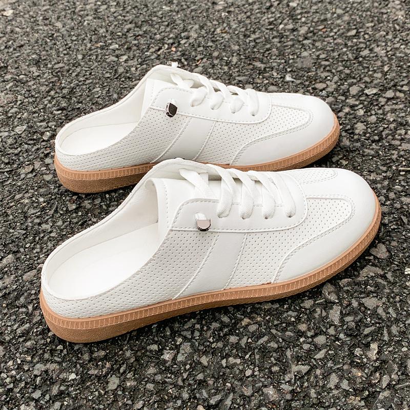 able Women s Style Elegant Lace Up Casual Slippers Mesh Breathable Anti Slip Comfortable Women Sports Half Slippers 36