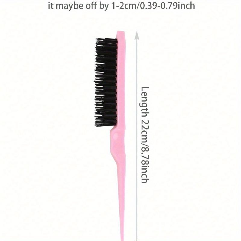 Brush Edge Control Brush Tearing Comb Plastic Hair Brush Nylon Teaser Hair Brush Three Row Salon Barber Household Backcombing Comb