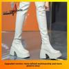 Overknee-Stiefel Für Damen Mit Elastischem PU-Material Stilvoller Komfort Für Den Herbst