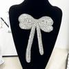 Eugen Yarn Beaded Silver Bow Lace Embroidered Cloth Sticker Wedding Dress Headgear Dress Decorative Accessories