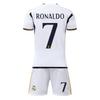 Real Madrid Ronaldo Dětský Fotbalový Dres Bílý Krátký Rukáv Mladistvý Tréninkový Zápasový Top Prodyšný Rychleschnoucí