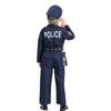 Kids Police Costume Set Halloween Cosplay Outfit Cos Party Performance Suit for Boys Role Play