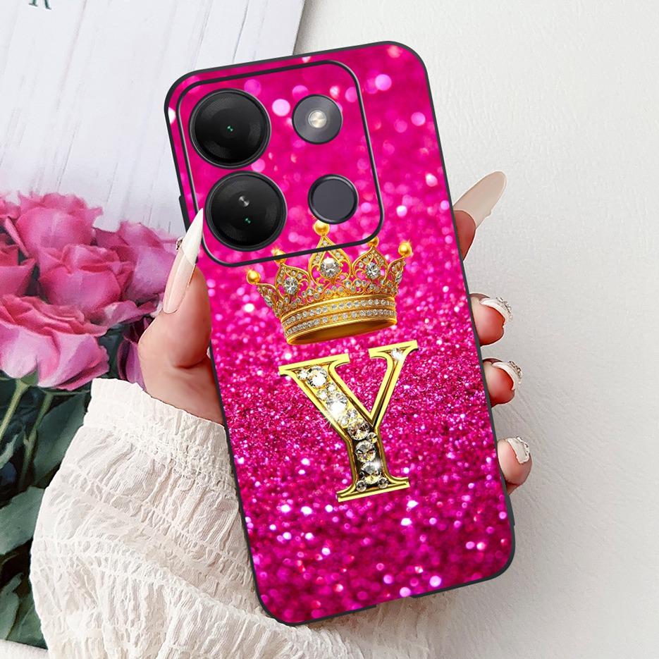 For Infinix Smart 7 HD Case X6516 Luxury Letters Cover Soft Silicone Phone Case For Infinix Smart 7 Plus Smart7 X6515 X6517 Bags