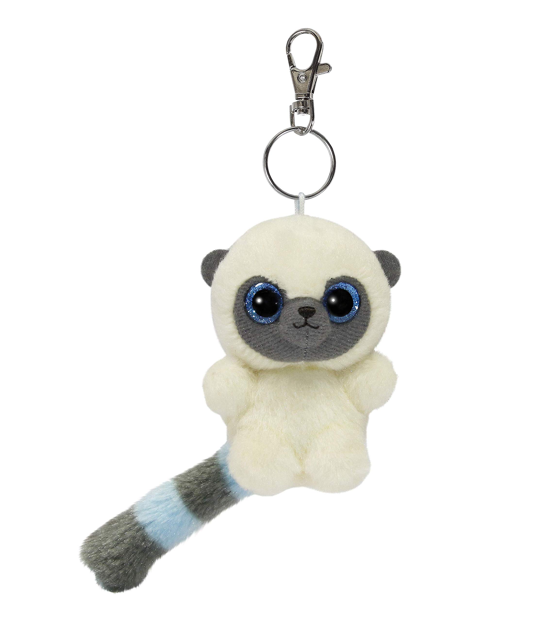 Aurora YooHoo & Friends Keyring, YooHoo Bush Baby, 14cm Long, Colorful Animal Motif Plush Toy, 611450