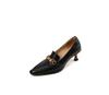 Fashion NEW Spring Women Shoes Pointed Toe Thin Heel Women Pumps Genuine Leather High Heel Retro Women's Stiletto Heels Zapatos De Mujer