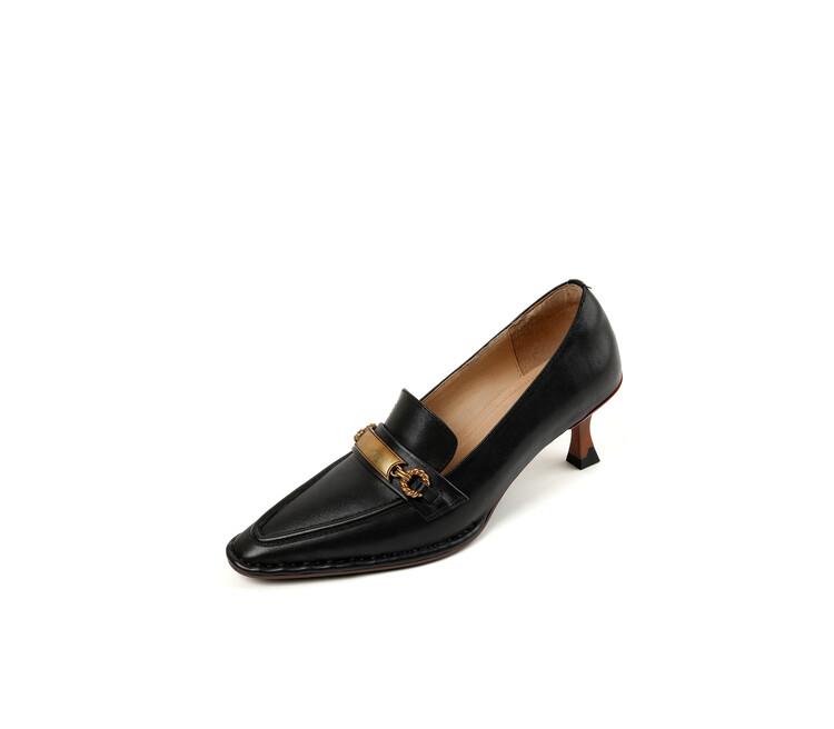 Fashion NEW Spring Women Shoes Pointed Toe Thin Heel Women Pumps Genuine Leather High Heel Retro Women's Stiletto Heels Zapatos De Mujer