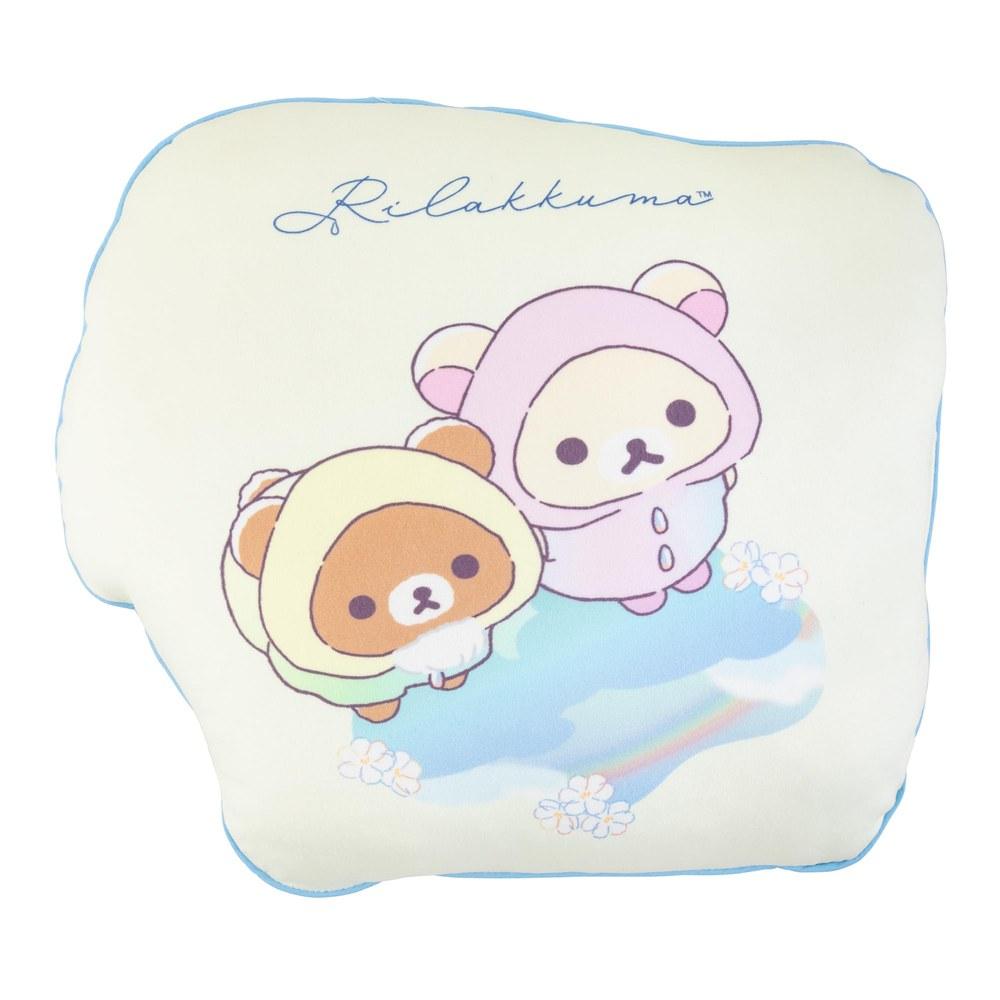MORIPiLO Rilakkuma Hugging Pillow Di-Cut Cushion 35x35cm Soft and Gentle Feel Yellow Resting Pillow