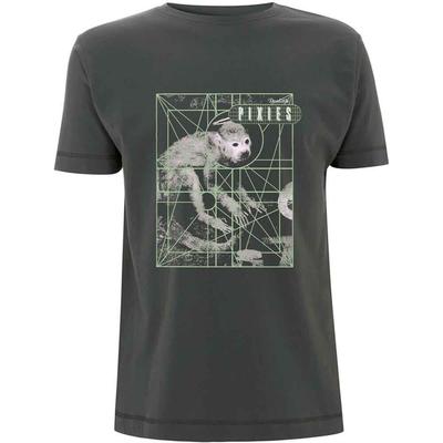 Pixies Monkey Grid Carbone Maglietta Ufficiale
