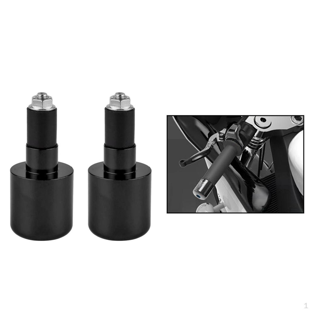 1 Pair Aluminum Motorcycle Handlebar Ends Handle Bar Grips Plugs Caps for 600 2001-2014 750