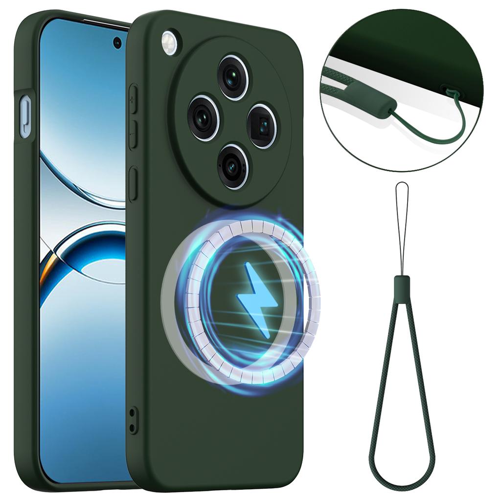 For Oppo Find X8 5G Case Compatible with MagSafe Anti-Drop Liquid Silicone Phone Cover