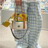 Portable Mountaineering Crossbody Bag Embroidery Drawstring Bucket Cloth Bag  Couple