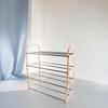 4-layer Metal Shoe Rack Easy Assembly Metal Space-saving