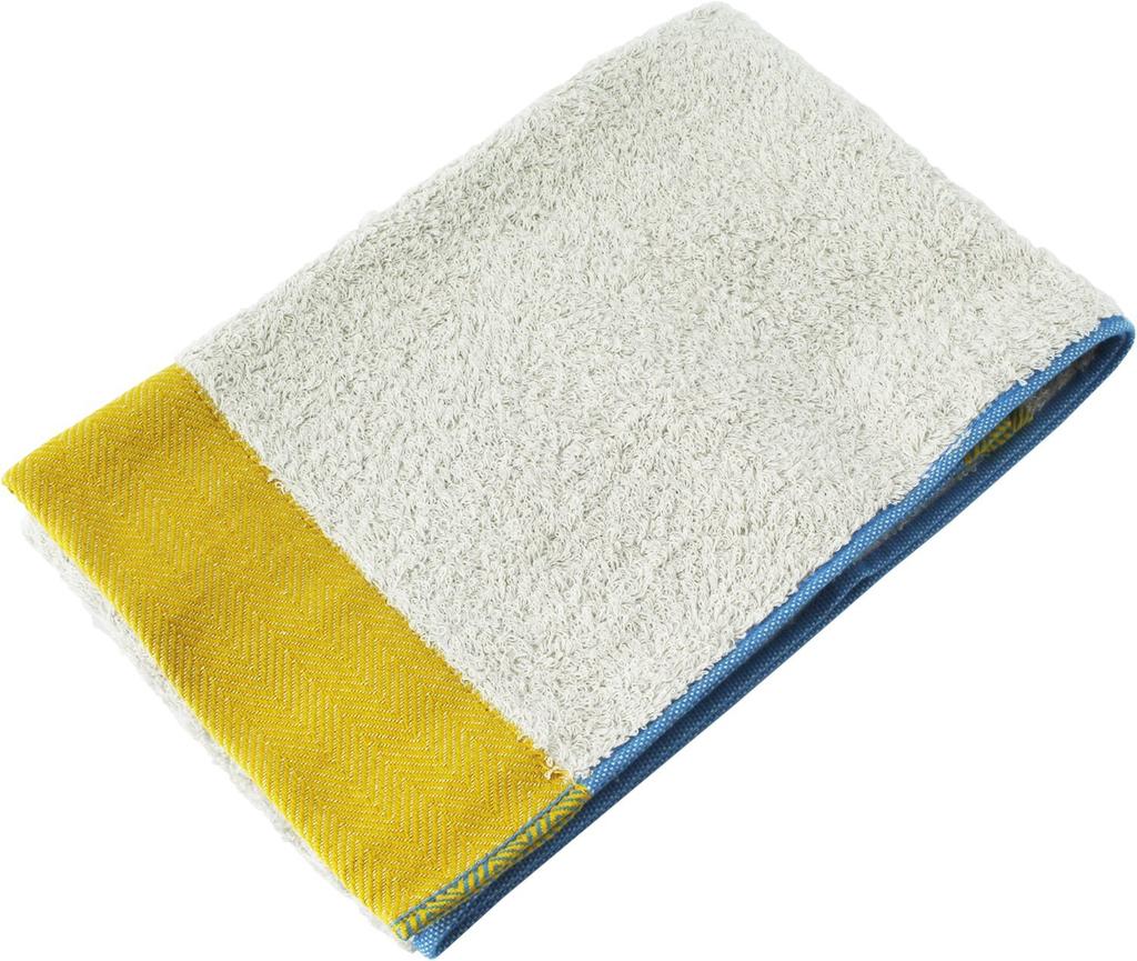 Tanaka Sangyo Imabari Towel Face Plain Hem Color Towel, Fabric, PF-02, Pile, Yellow, PF1601-0120-01