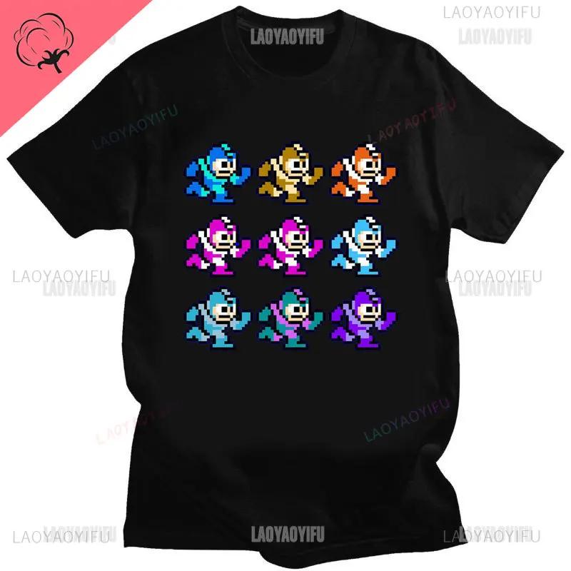 Official Megaman Player Select Men'S T-Shirt Mega Man Video Game Men Printed Tee Fashion Summer Cotton Casual Men'S Gift T Shirt