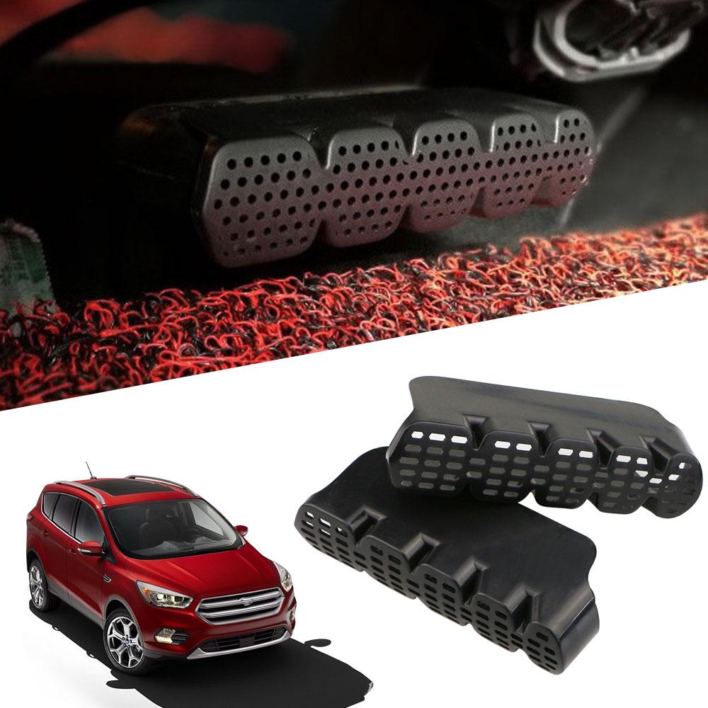 2Pcs Car Under Seat Air Vent Outlet Dust-proof for Ford Kuga Escape 2013 -2016 Air Conditioner Grille Trim Accessories