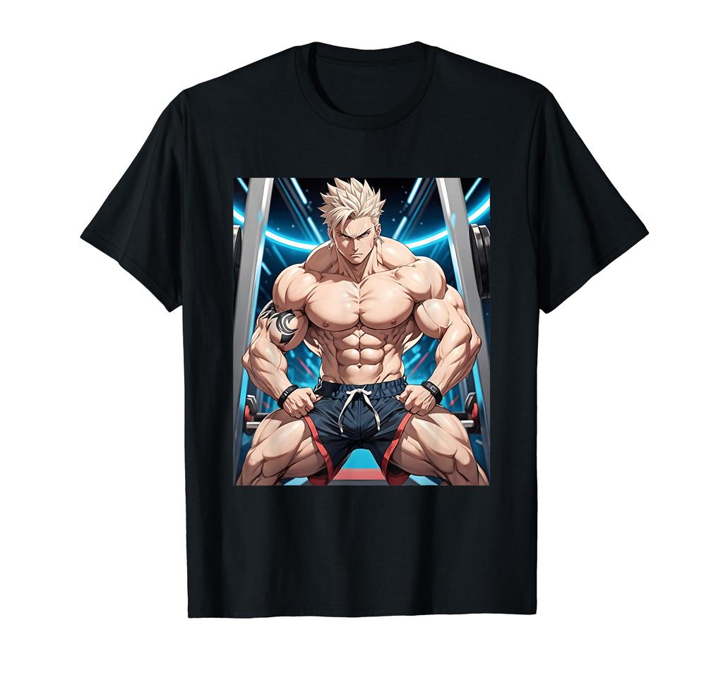 Anime Motivation Print Gym, Workout, Manga, Japanese, T-Shirt