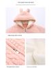 Girls' Cartoon Fleece-Lined Pajama Set - Warm Winter Wear for Babies & Kids