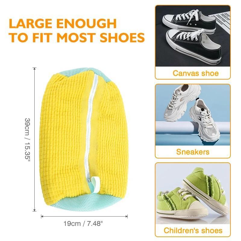 1PC Shoe Washing Bag Reusable Zipper Laundry Bag 360° All-Around Cleaning Sports Shoes Dirt Removal Shoe Cleaning Bag