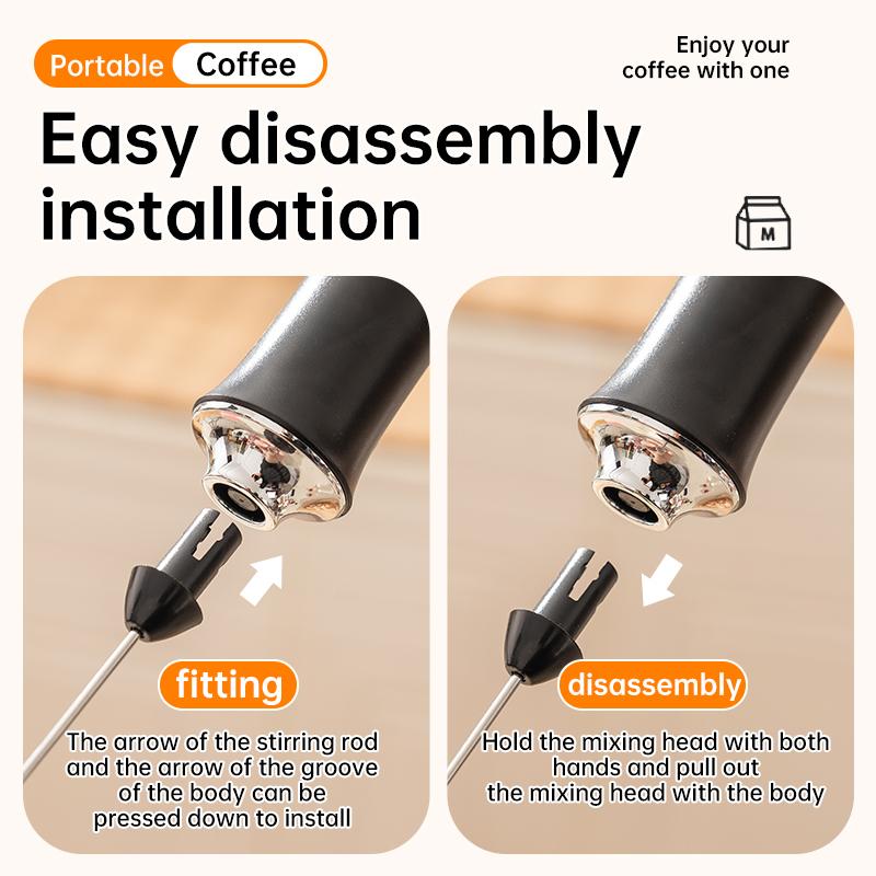 Powerful Electric Milk Frother, Handheld Whisk for Coffee, Latte, Cappuccino, Kitchen Tools, Household Essentials Gift Idea
