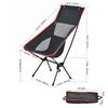 High Back Ultralight Folding Camp Chair with Storage Bag Compact Portable Tall Hiking Chair and Beach Chair Removable 3 Colors