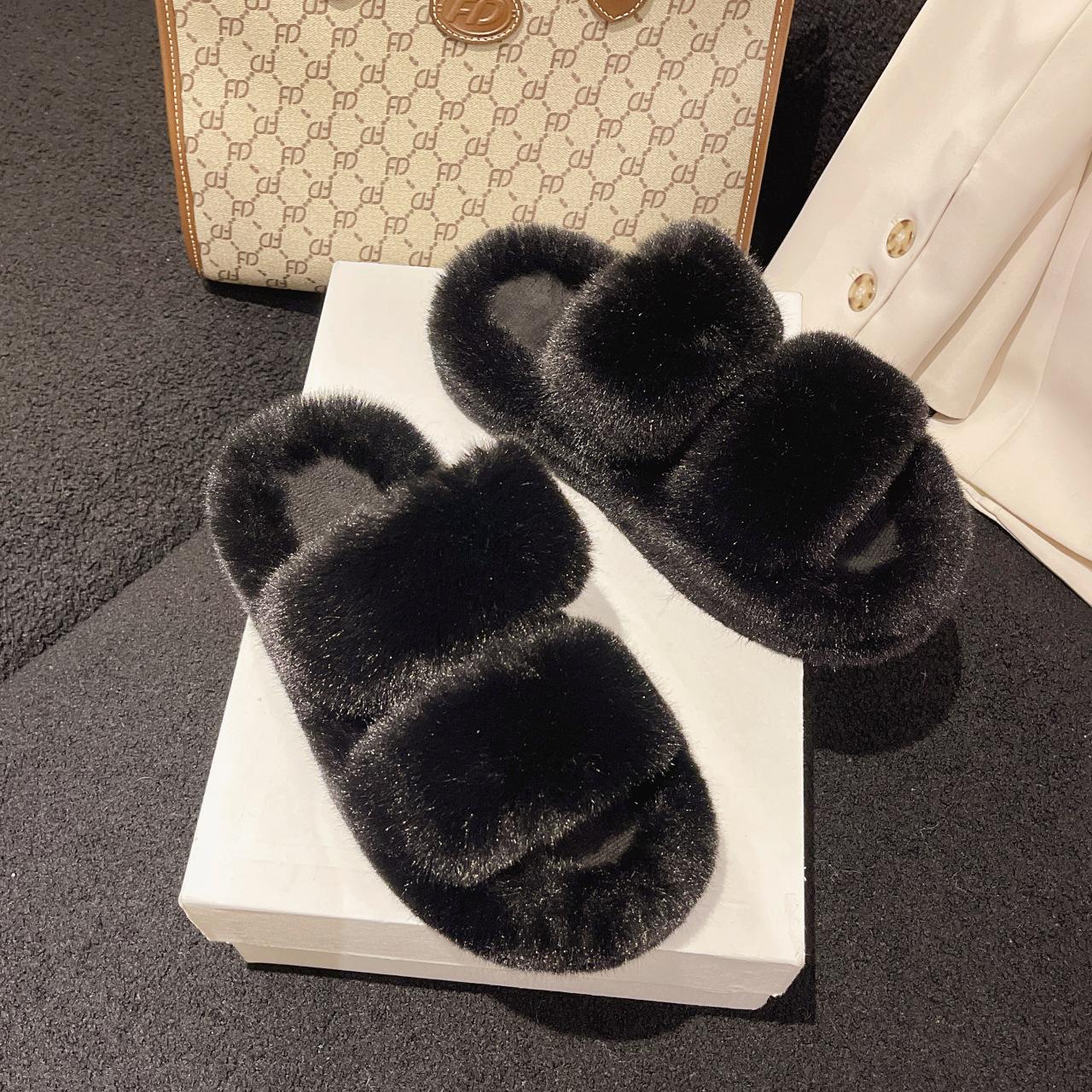 

Обувь Mao Mao женская 2024 года, новая верхняя одежда, модный темперамент, односложный, плюшевый, пушистый, хлопковый, толстый низ, тренд, плоский низ, дышащий 41