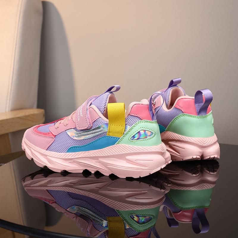 New Kids Platform Shoes Girls Sneaker Chunky Breathable Comfortable Children Casual Walking Sneaker for Girl 4-12 Years