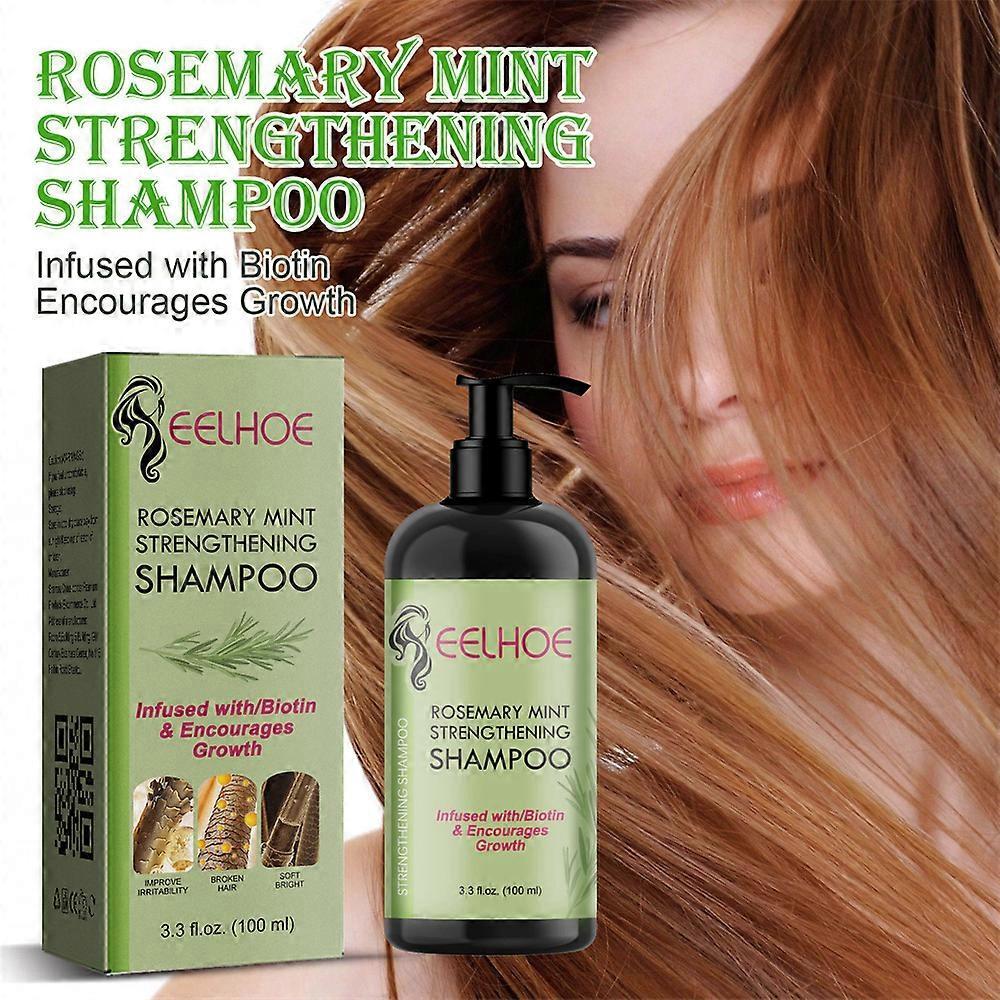 1-3X Neues Rosmarin Minze Shampoo mit Biotin, Reinigt & Stärkt Brüchiges Haar, Haarpflege Shampoo