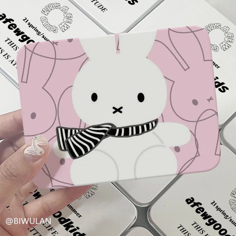 Miffy Rabbit Kawaii Iron Card Organizer Cute Cartoon Storage Box for Small Cards Stylish Metal Container for Office  Home Gifts