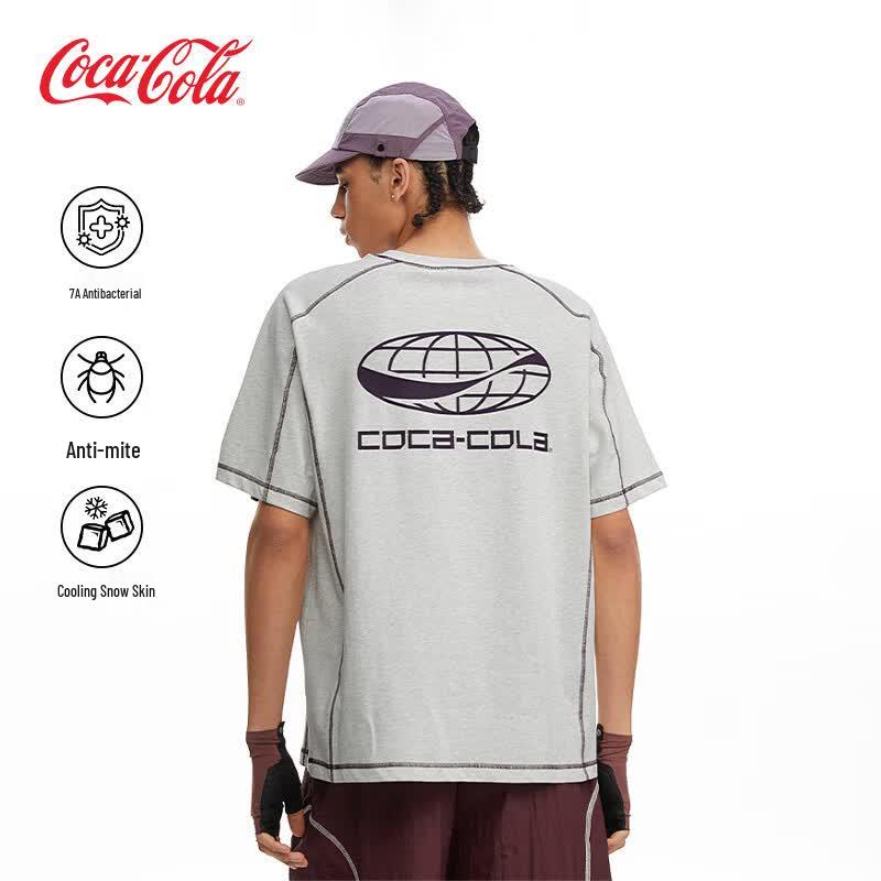 Coca-Cola Unisex 7A Anti-Bacterial Cooling Colorblock Print T-shirt XL