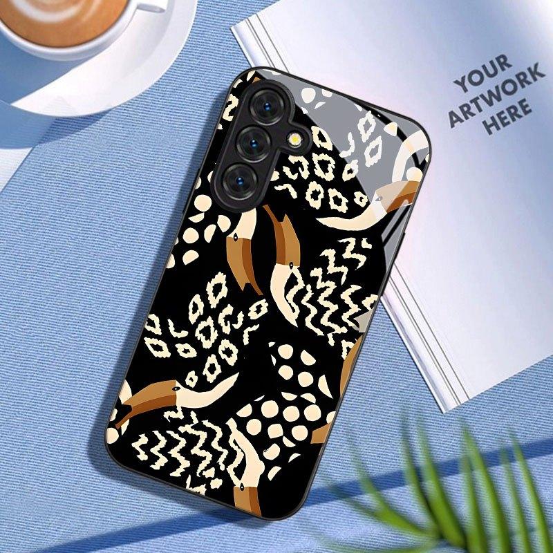 Phone Case  Glass TPU PhoneCase for Samsung Galaxy S26 S25 S24 S23 S22 S21 FE Ultra Plus Dropresistant Abstract Totem