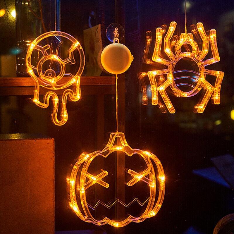 Halloween-Fenster-hängendes LED-Licht, Heimdekoration, Saugnapf, Heimdekoration, Lichter