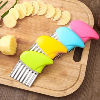 1 pz Creativo Mini Acciaio Inossidabile Taglio di Patate Spot Patatine Fritte Taglio Onda Taglio Lupo Dente Coltello Patatine Fritte Coltello da Modellazione