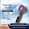 Portable USB Rechargeable Handheld Fan with 100 Speeds, Digital Display, Strong Wind, Brushless Motor