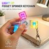 Aesthetic Led Clicker: Crystal Keyboard Axis Keychain, Glowing Sensory Fidget Toy, Trendy Office Decor, Anxiety Relief Gift