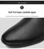 Men's Slip-On Leather Driving Moccasins - Spring/Summer Flat Sole, Large Size Cowhide Shoes