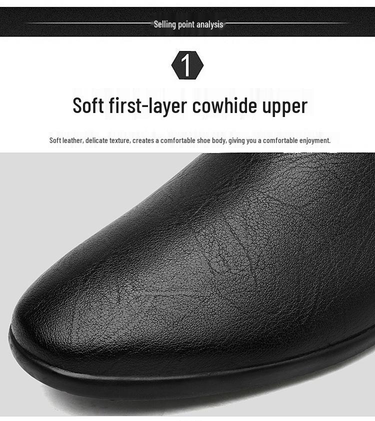 Men's Slip-On Leather Driving Moccasins - Spring/Summer Flat Sole, Large Size Cowhide Shoes