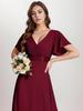 European American Women's Elegant Chiffon Slim Fit Evening Gown