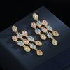 Exquisite Hochwertiges Design Lange Trendige Ohrringe Luxus-Serie von Zirkonia-Edelsteinen